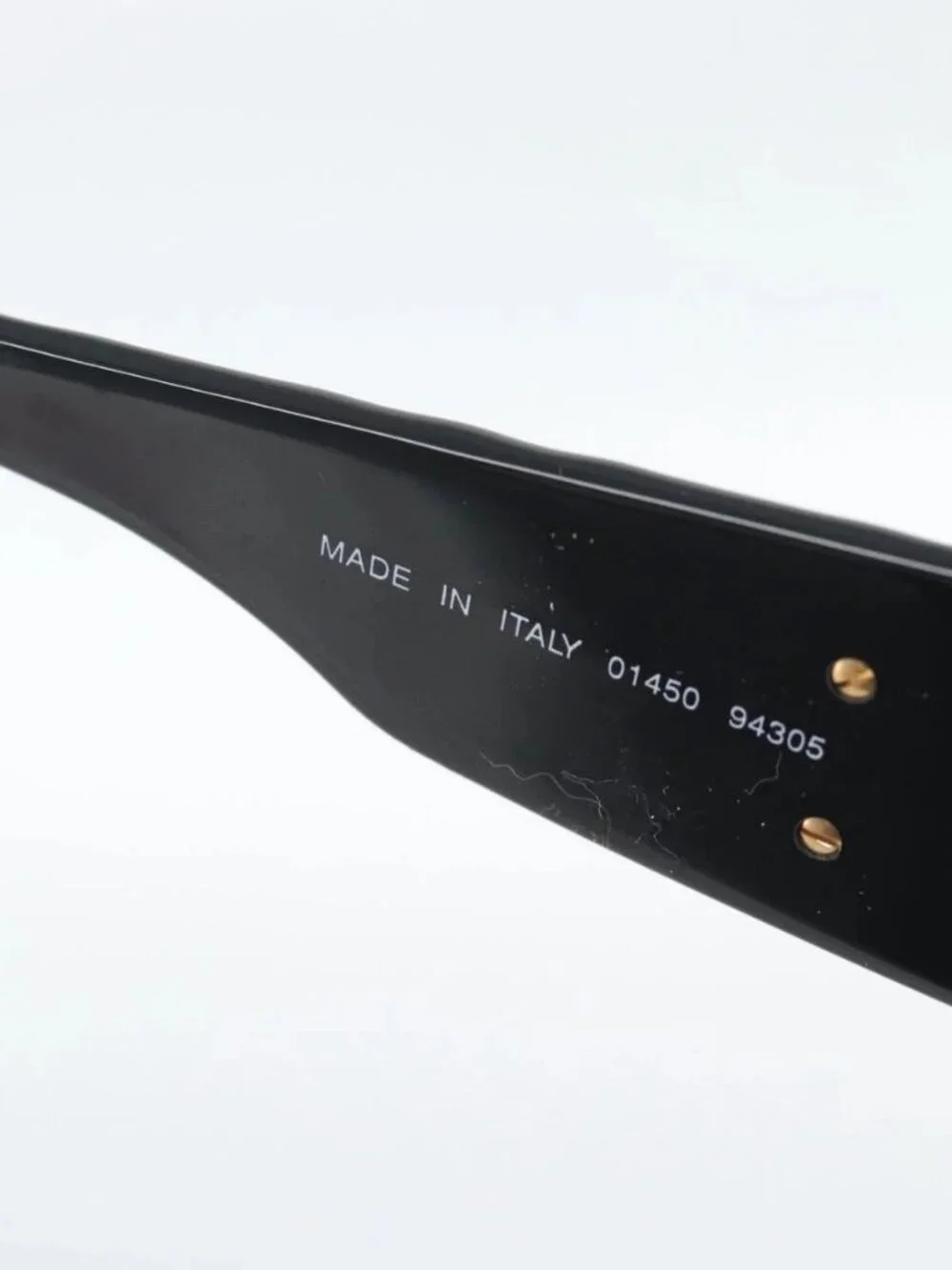 CHANEL Sunglasses Plastic Black Gold CC Auth bs35953